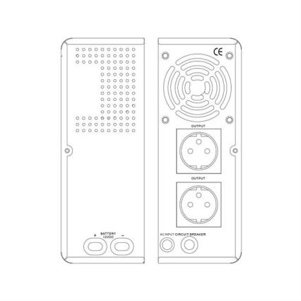 Wall εφεδρική τροφοδοσία ρεύματος 500W/800VA pure sine wave