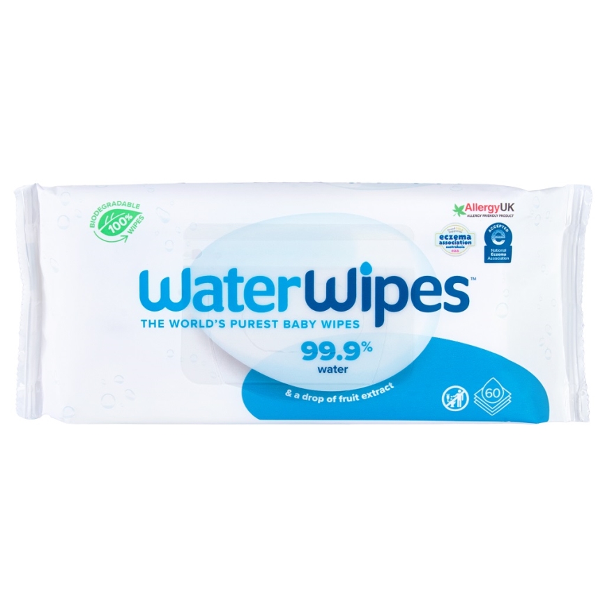 WaterWipes - ΣΕΤ 9x Μωρομάντηλα χωρίς πλαστικό 60 τμχ (540 pcs)
