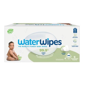 WaterWipes - ΣET 9x Μωρομάντηλα χωρίς πλαστικό Soapberry  60 τμχ (540 pcs)