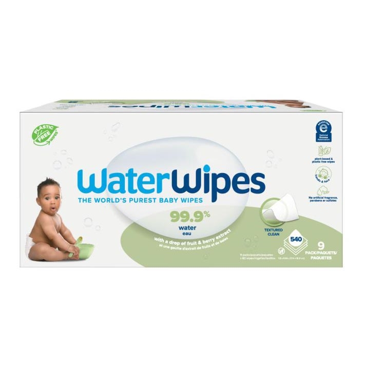 WaterWipes - ΣET 9x Μωρομάντηλα χωρίς πλαστικό Soapberry  60 τμχ (540 pcs)