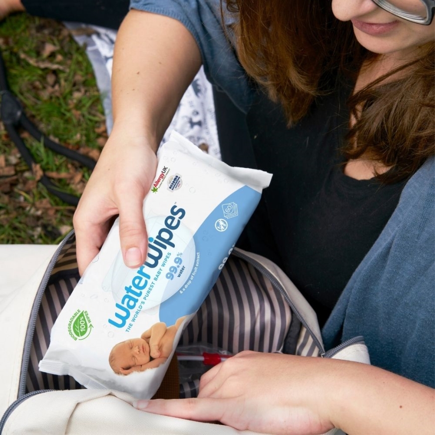 WaterWipes - ΣΕΤ 9x Μωρομάντηλα χωρίς πλαστικό 60 τμχ (540 pcs)