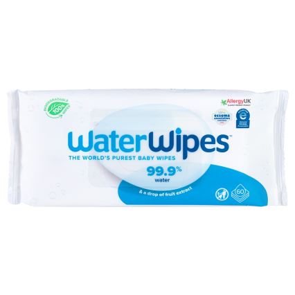 WaterWipes - ΣΕΤ 9x Μωρομάντηλα χωρίς πλαστικό 60 τμχ (540 pcs)