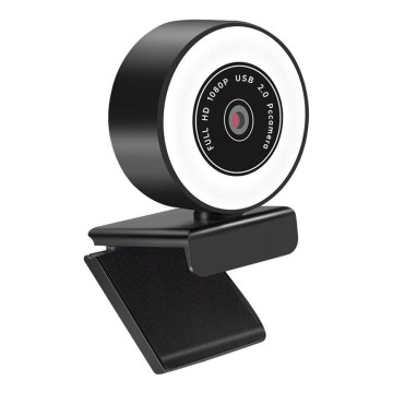 Web camera 2K με ρυθμιζόμενο φωτισμό LED
