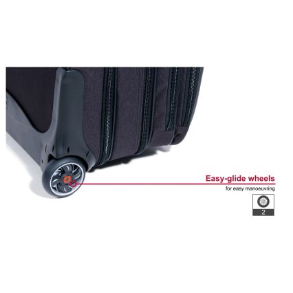 Wenger - Τροχήλατη βαλίτσα ταξιδιού 25 λτ. 17 + τσάντα για φορητό υπολογιστή 15,6 Patriot μαύρο