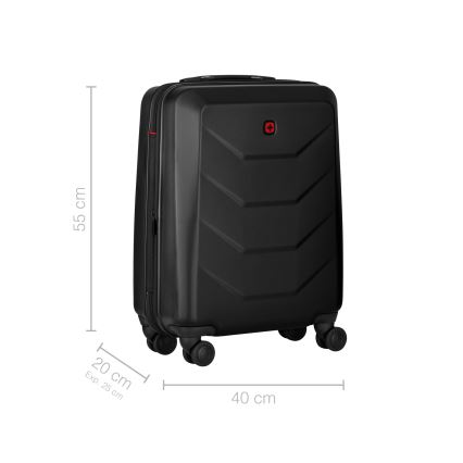 Wenger - Βαλίτσα ταξιδιού με ρόδες 36 l Prymo μαύρο