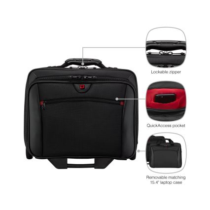 Wenger - Βαλίτσα ταξιδιού με ρόδες 23 l 17" + Τσάντα laptop με ρόδες 15,4" Potomac μαύρο