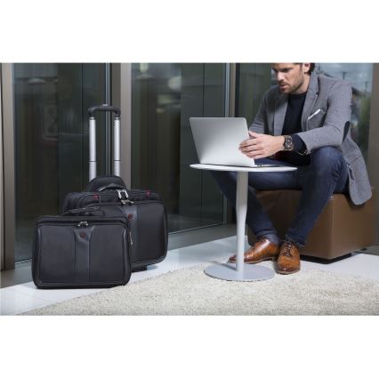 Wenger - Βαλίτσα ταξιδιού με ρόδες 25 l 17" + Τσάντα laptop με ρόδες 15,6" Patriot μαύρο