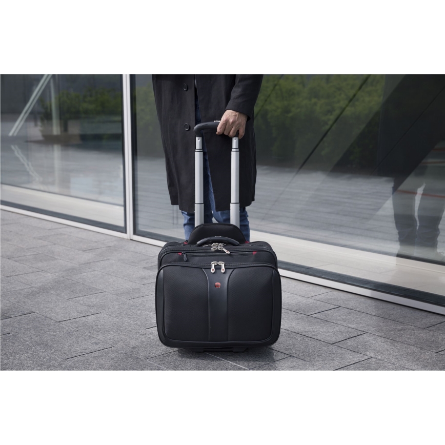 Wenger - Βαλίτσα ταξιδιού με ρόδες 25 l 17" + Τσάντα laptop με ρόδες 15,6" Patriot μαύρο