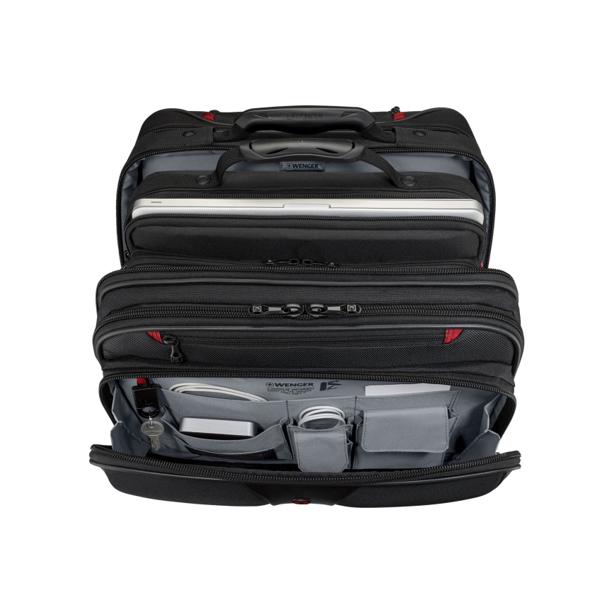 Wenger - Βαλίτσα ταξιδιού με ρόδες 25 l 17" + Τσάντα laptop με ρόδες 15,6" Patriot μαύρο