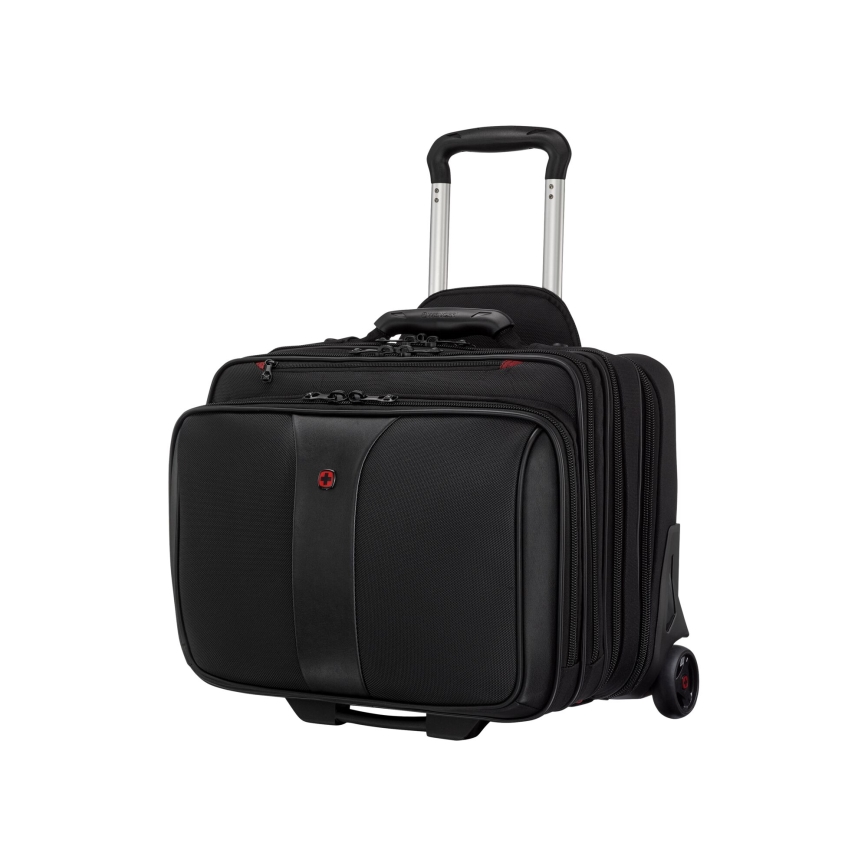 Wenger - Βαλίτσα ταξιδιού με ρόδες 25 l 17" + Τσάντα laptop με ρόδες 15,6" Patriot μαύρο