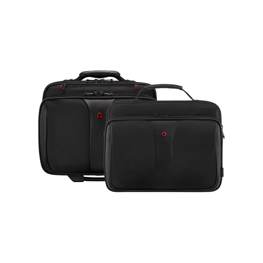 Wenger - Βαλίτσα ταξιδιού με ρόδες 25 l 17" + Τσάντα laptop με ρόδες 15,6" Patriot μαύρο