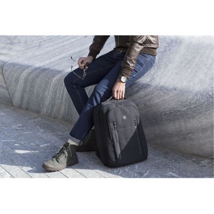 Wenger - Σακίδιο πλάτης - Backpack για Laptop 16 l 16" με θήκη για tablet 12" Πόλη Traveler μαύρο
