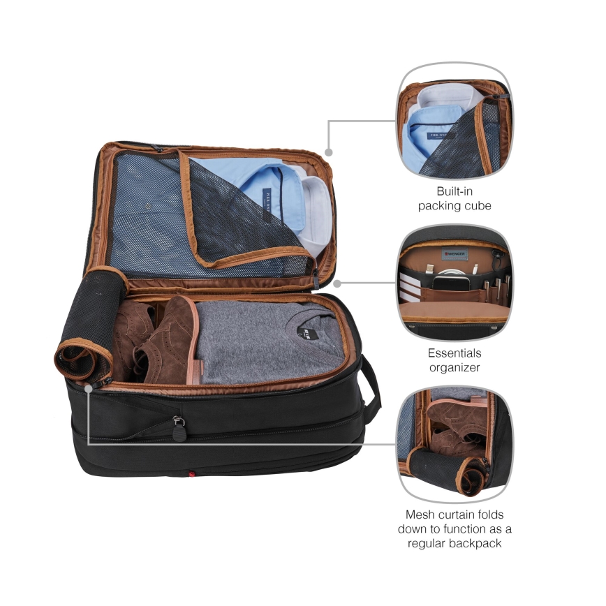 Wenger - Σακίδιο πλάτης - Backpack για Laptop 16 l 16" με θήκη για tablet 12" Πόλη Traveler μαύρο
