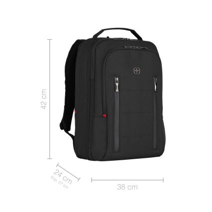 Wenger - Σακίδιο πλάτης - Backpack για Laptop 16 l 16" με θήκη για tablet 12" Πόλη Traveler μαύρο