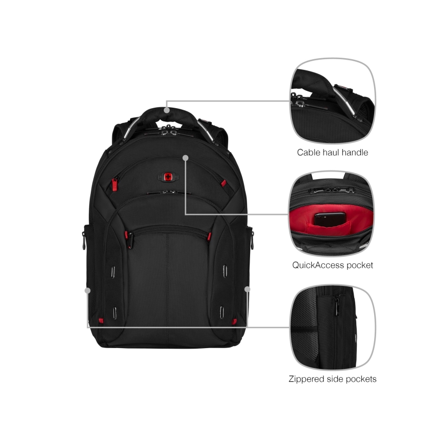 Wenger - Σακίδιο πλάτης - Backpack για laptop 20 l 15" με θήκη για tablet 10" Gigabyte μαύρο