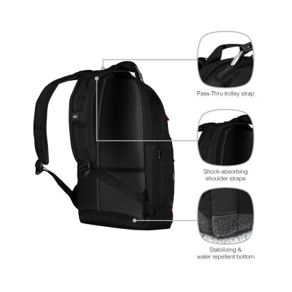 Wenger - Σακίδιο πλάτης - Backpack για laptop 20 l 15" με θήκη για tablet 10" Gigabyte μαύρο
