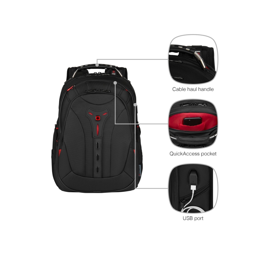 Wenger - Σακίδιο πλάτης - Backpack για laptop 25 l 16" με θήκη για tablet 10" Pegasus Deluxe μαύρο