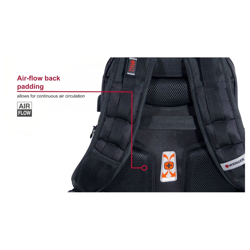 Wenger - Σακίδιο πλάτης - Backpack για laptop 25 l 16" με θήκη για tablet 10" Pegasus Deluxe μαύρο