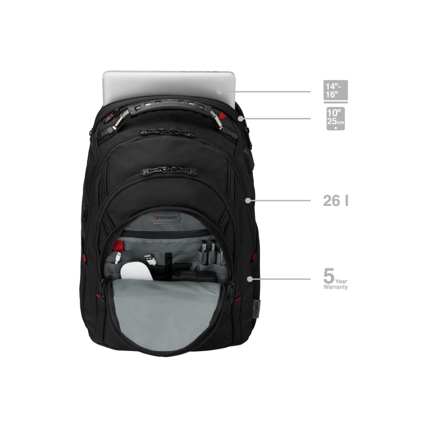 Wenger - Σακίδιο πλάτης - Backpack για laptop 26 l 17" με θήκη για tablet 10" Ibex Ballistic Deluxe