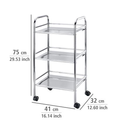WENKO 12285100 - Καρότσι EXCLUSIVE 41x75 εκ. γυαλιστερό χρώμιο