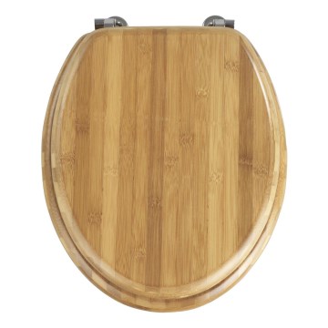 WENKO 144726100 - Κάθισμα τουαλέτας BAMBOO 34x41 cm καφέ/ασημί