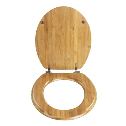 WENKO 144726100 - Κάθισμα τουαλέτας BAMBOO 34x41 cm καφέ/ασημί