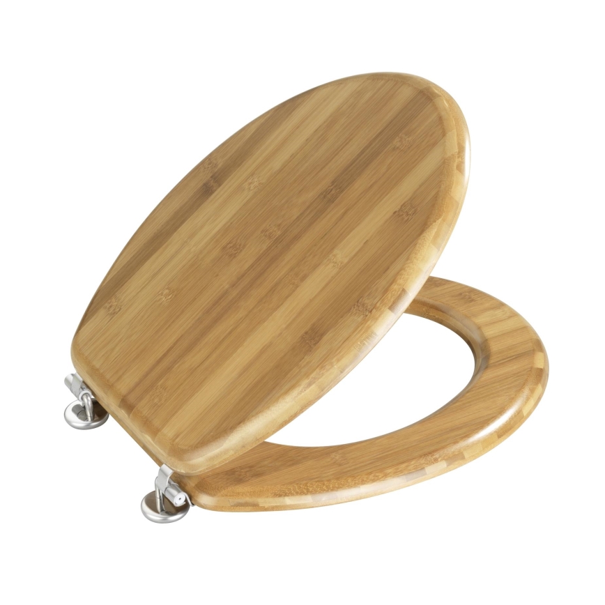 WENKO 144726100 - Κάθισμα τουαλέτας BAMBOO 34x41 cm καφέ/ασημί