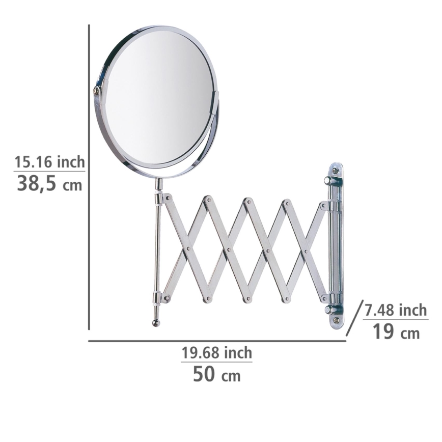 WENKO 15165100 - Καθρέφτης μακιγιάζ EXCLUSIVE 19x38,5 cm γυαλισμένο χρώμιο