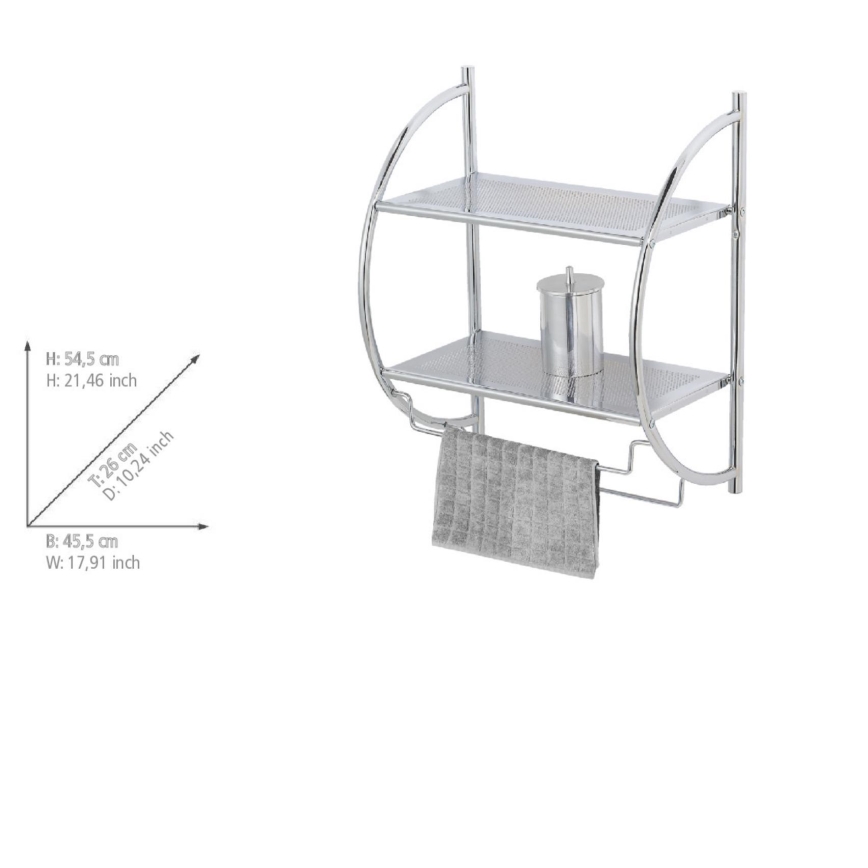 WENKO 15173100 - Ράφι EXCLUSIVE 45,5x54,5 cm γυαλισμένο χρώμιο