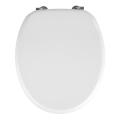 WENKO 154008100-WC κάθισμα για WC VALENCIA 43x36 cm λευκό/ασημί