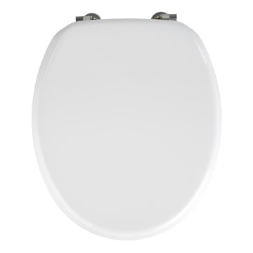 WENKO 154008100-WC κάθισμα για WC VALENCIA 43x36 cm λευκό/ασημί