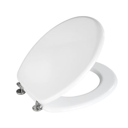 WENKO 154008100-WC κάθισμα για WC VALENCIA 43x36 cm λευκό/ασημί