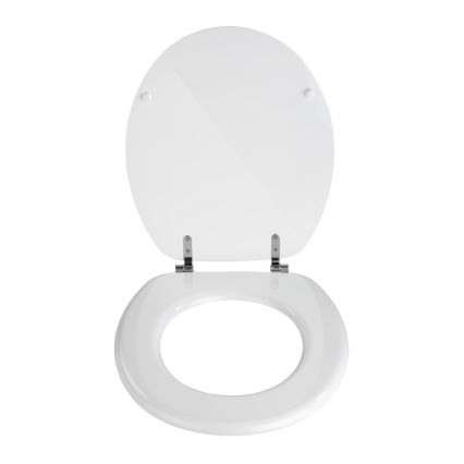 WENKO 154008100-WC κάθισμα για WC VALENCIA 43x36 cm λευκό/ασημί