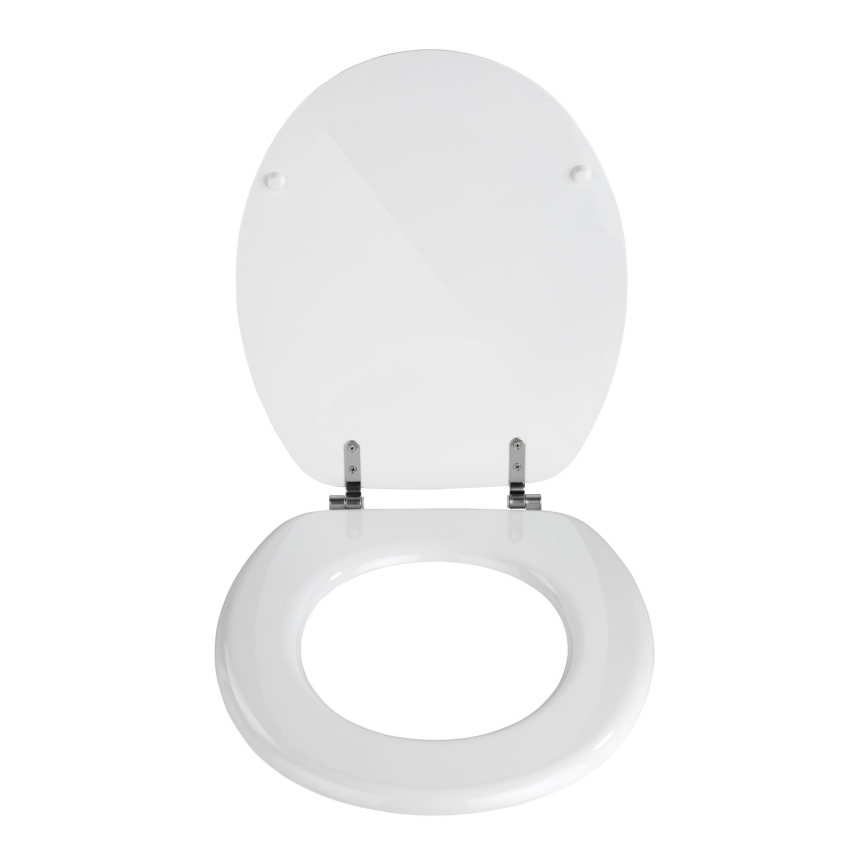 WENKO 154008100-WC κάθισμα για WC VALENCIA 43x36 cm λευκό/ασημί