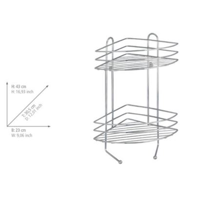 WENKO 15498100 - Γωνιακή ραφιέρα EXCLUSIVE 23x30,5 cm γυαλιστερό χρώμιο