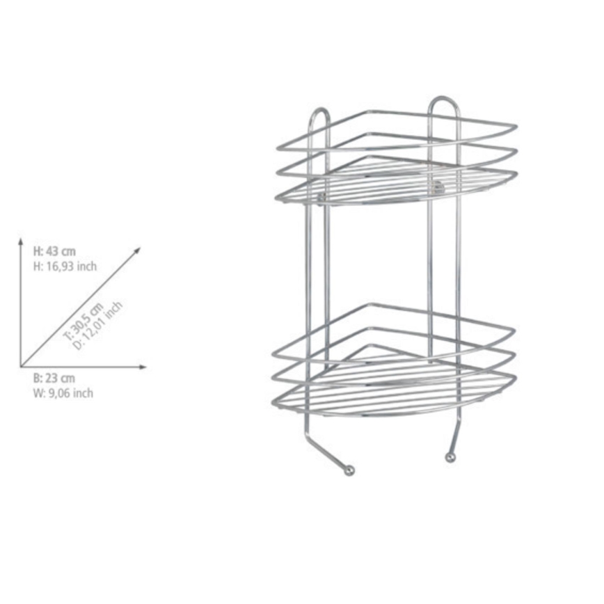 WENKO 15498100 - Γωνιακή ραφιέρα EXCLUSIVE 23x30,5 cm γυαλιστερό χρώμιο