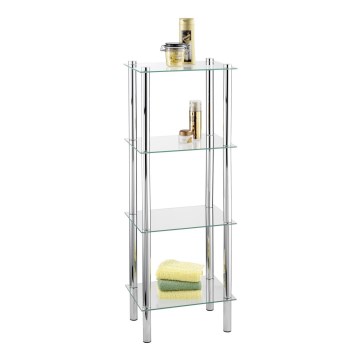 WENKO 15853100 - Ράφι YAGO 40x104 cm ανοξείδωτο/ασημί/διάφανο