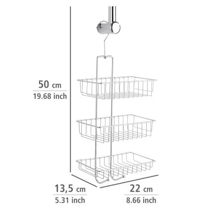 WENKO 15888100 - Ράφι NIVALA 22x50 cm γυαλιστερό χρώμιο