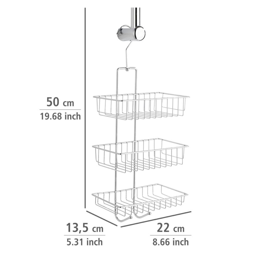 WENKO 15888100 - Ράφι NIVALA 22x50 cm γυαλιστερό χρώμιο