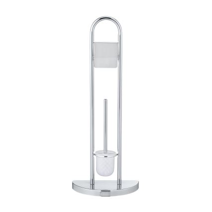 WENKO 16608100 - Βούρτσα τουαλέτας COSENZA 33x84 cm γυαλιστερό χρώμιο/σατινέ