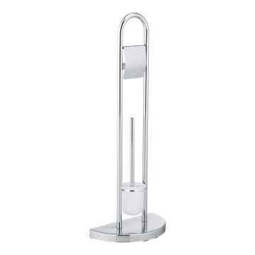 WENKO 16608100 - Βούρτσα τουαλέτας COSENZA 33x84 cm γυαλιστερό χρώμιο/σατινέ
