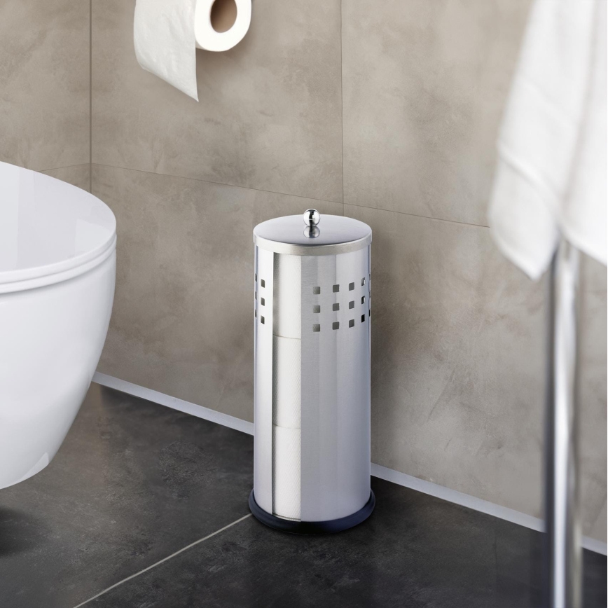 WENKO 16636100 - Στήριγμα για χαρτί υγείας ANCONA 13x34 cm, ανοξείδωτο/ασημί