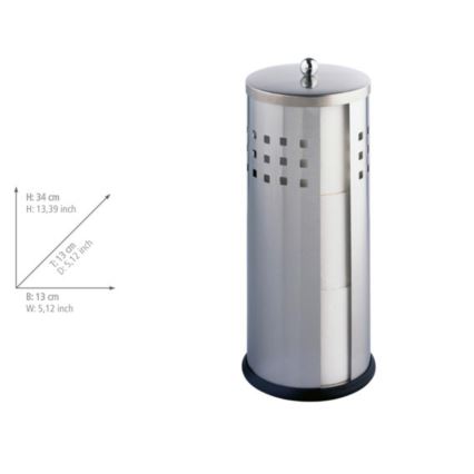WENKO 16636100 - Στήριγμα για χαρτί υγείας ANCONA 13x34 cm, ανοξείδωτο/ασημί