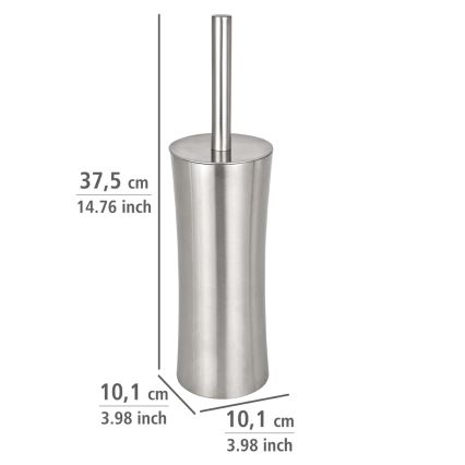 WENKO 16742100 - Βούρτσα WC PIENO 10x37,5 cm ανοξείδωτο/σατινέ