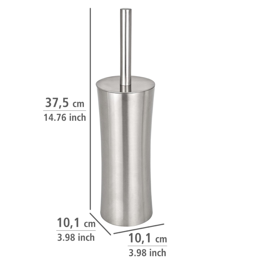 WENKO 16742100 - Βούρτσα WC PIENO 10x37,5 cm ανοξείδωτο/σατινέ