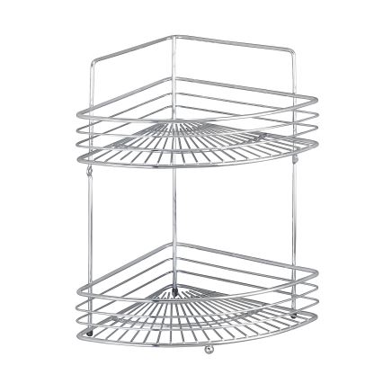 WENKO 16821100 - Γωνιακή ραφιέρα MILANO 31,5x37 cm γυαλιστερό χρώμιο