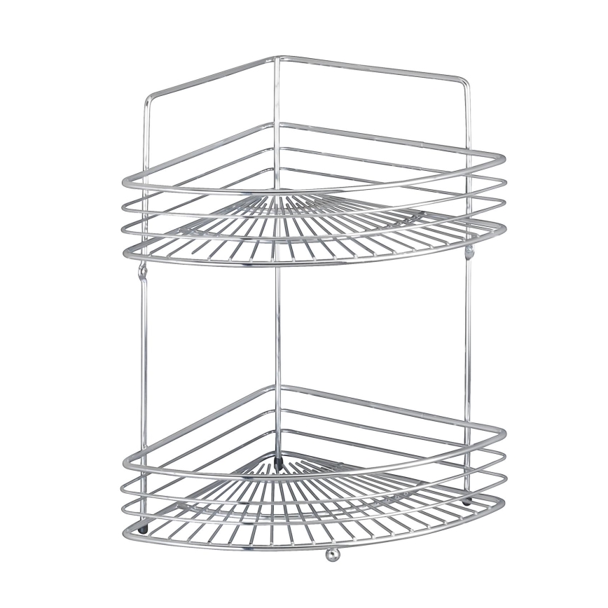WENKO 16821100 - Γωνιακή ραφιέρα MILANO 31,5x37 cm γυαλιστερό χρώμιο