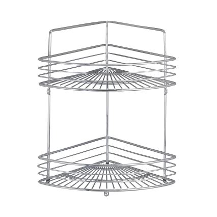WENKO 16821100 - Γωνιακή ραφιέρα MILANO 31,5x37 cm γυαλιστερό χρώμιο