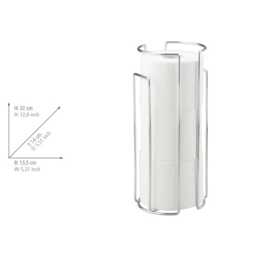 WENKO 16825100 - Βάση χαρτιού υγείας MILANO 13,5x32 cm γυαλιστερό χρώμιο