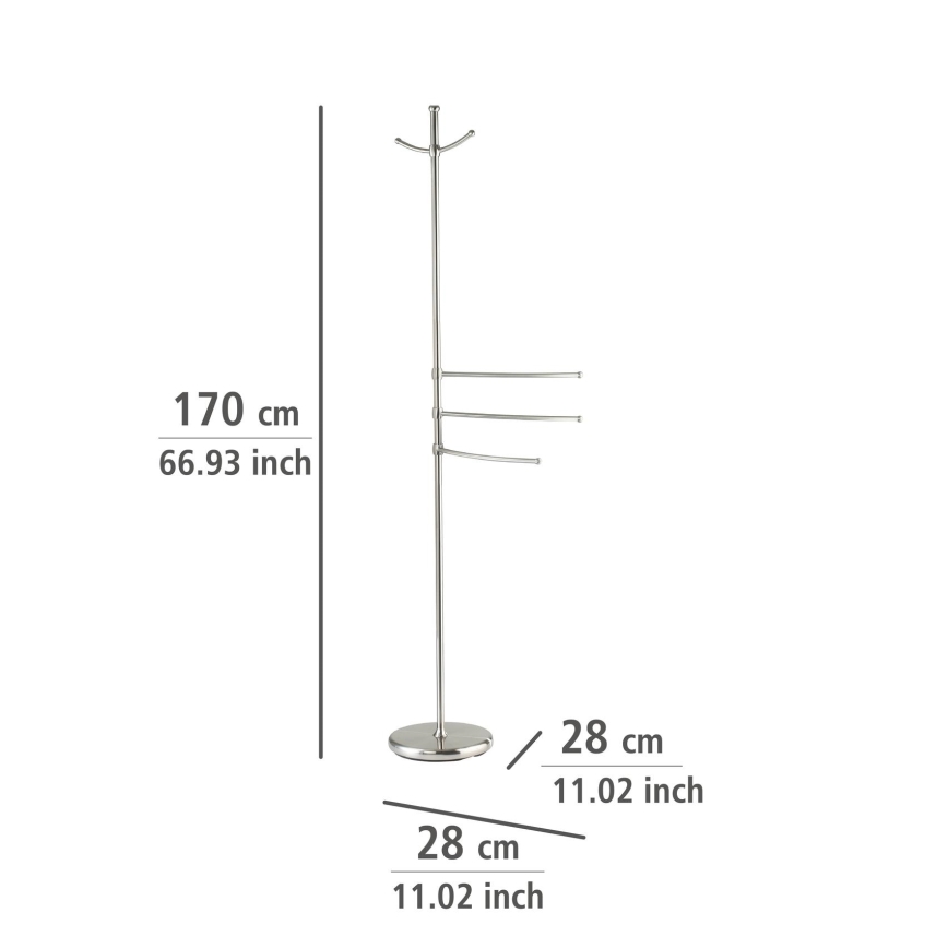 WENKO 16827100 - Βάση ADIAMO 28x170 cm ασημένια